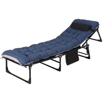 GarveeLife Klappbar Sonnenliege Gartenliege Klappbett, Liegestuhl Gästebett Mit Matratze, Tragbare Relaxliege Für Balkon, Garten, Kann Als Campingbett, Bis 400LB Belastbar GarveeLife Klappbar Sonnenliege Gartenliege Klappbett, Liegestuhl Gästebett Mit Matratze, Tragbare Relaxliege Für Balkon, Garten, Kann Als Campingbett, Bis 400LB Belastbar