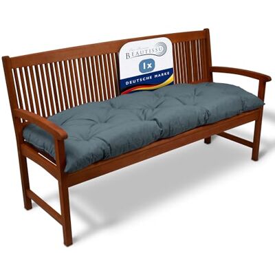 Beautissu Bankauflage Sitzkissen für Gartenbank Sitzbank Bankpolster 120x50x10cm Taubenblau Polster Auflage Outdoor für Hollywoodschaukel Gartenbankauflage Sitzer Flair BK Beautissu Bankauflage Sitzkissen für Gartenbank Sitzbank Bankpolster 120x50x10cm Taubenblau Polster Auflage Outdoor für Hollywoodschaukel Gartenbankauflage Sitzer Flair BK