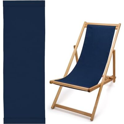 La cordeline Liegestuhltuch, 125 x 43 cm, Ersatzstoff für Liegestuhl, Baumwolle, dick, Premium, Farbe: Marineblau La cordeline Liegestuhltuch, 125 x 43 cm, Ersatzstoff für Liegestuhl, Baumwolle, dick, Premium, Farbe: Marineblau
