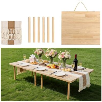 Qulamrdk Camping Klapptisch Picknicktisch Im Kofferdesign Mit Tragegriff Couchtisch Klappbar Platzsparend Wohnzimmer füR Camping Picknick Garten Balkon Outdoor(112x56x43cm/44x22x17in) Qulamrdk Camping Klapptisch Picknicktisch Im Kofferdesign Mit Tragegriff Couchtisch Klappbar Platzsparend Wohnzimmer füR Camping Picknick Garten Balkon Outdoor(112x56x43cm/44x22x17in)