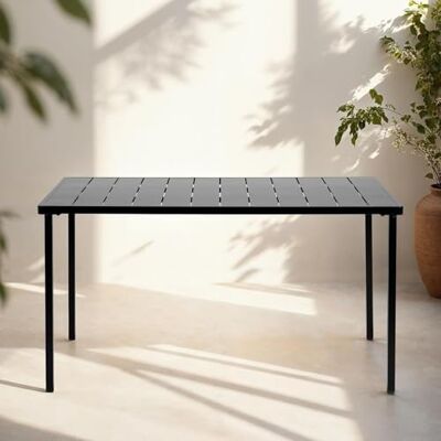 IDIMEX Gartentisch Azalea 140x80cm, schwarz Outdoor Tisch wetterfest für Garten Balkon & Terrasse, Terrassentisch für 6 Personen, Stabil & pflegeleicht Tisch für draußen IDIMEX Gartentisch Azalea 140x80cm, schwarz Outdoor Tisch wetterfest für Garten Balkon & Terrasse, Terrassentisch für 6 Personen, Stabil & pflegeleicht Tisch für draußen