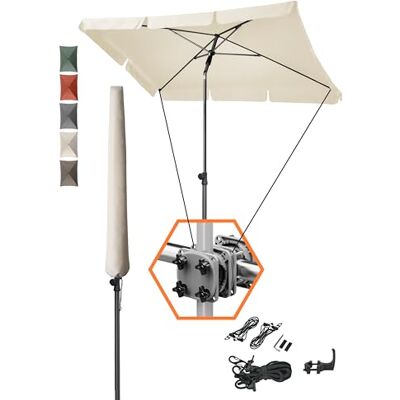 4smile Sonnenschirm Balkon SET – Balkonschirm rechteckig mit UV50+-Schutz, inkl. Sonnenschirmhalter Balkongeländer und Schirmhülle – passend für Terrasse & Balkon 4smile Sonnenschirm Balkon SET – Balkonschirm rechteckig mit UV50+-Schutz, inkl. Sonnenschirmhalter Balkongeländer und Schirmhülle – passend für Terrasse & Balkon