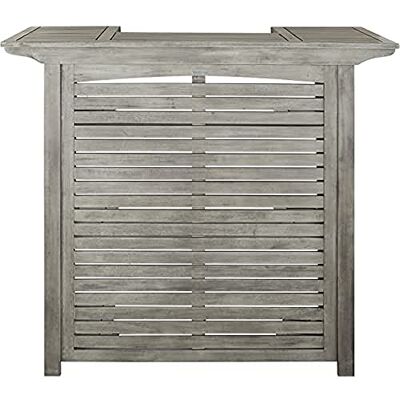 SAFAVIEH Langdorf Bar Tisch, Galvenised Stahl / Akazienholz, Grau,69 X 117 X 106.93 cm SAFAVIEH Langdorf Bar Tisch, Galvenised Stahl / Akazienholz, Grau,69 X 117 X 106.93 cm