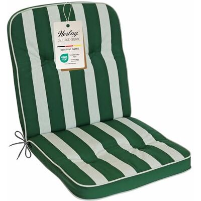 Herlag Niedriglehner-Polsterauflage Tilly 100x50x6cm Stuhlauflage Blockstreifen 6cm Auflage Niederlehner-Gartenstühle Deluxe-Serie hoher Komfort Öko Tex 100 Grün-Gestreift Herlag Niedriglehner-Polsterauflage Tilly 100x50x6cm Stuhlauflage Blockstreifen 6cm Auflage Niederlehner-Gartenstühle Deluxe-Serie hoher Komfort Öko Tex 100 Grün-Gestreift