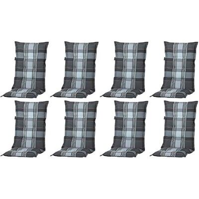 Madison Luxus Hochlehner A 055, Anthrazit Grau Kariert, 8er-Set 120 x 50 x 8 cm, Schaum-/Vliesfüllung, 50% Baumwolle 50% Polyester Madison Luxus Hochlehner A 055, Anthrazit Grau Kariert, 8er-Set 120 x 50 x 8 cm, Schaum-/Vliesfüllung, 50% Baumwolle 50% Polyester