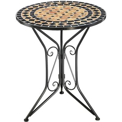Kobolo Metalltisch mit Mosaik 61 cm Schwarz Kobolo Metalltisch mit Mosaik 61 cm Schwarz