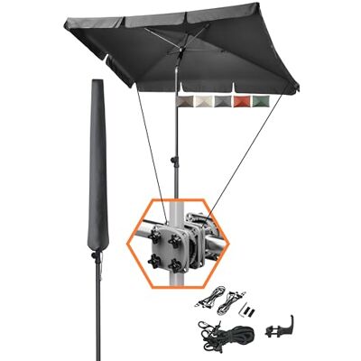 4smile Sonnenschirm Balkon SET – Balkonschirm rechteckig mit UV50+-Schutz, inkl. Sonnenschirmhalter Balkongeländer und Schirmhülle – passend für Terrasse & Balkon 4smile Sonnenschirm Balkon SET – Balkonschirm rechteckig mit UV50+-Schutz, inkl. Sonnenschirmhalter Balkongeländer und Schirmhülle – passend für Terrasse & Balkon