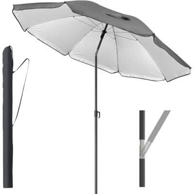 4smile Sonnenschirm Strand Ø 160 cm, Anthrazit UPF 50+ Strandschirm, sicherer Sonnenschutz Strand, Strandschirm windfest stabil Sonnenschirm mit Schutzhülle 4smile Sonnenschirm Strand Ø 160 cm, Anthrazit UPF 50+ Strandschirm, sicherer Sonnenschutz Strand, Strandschirm windfest stabil Sonnenschirm mit Schutzhülle