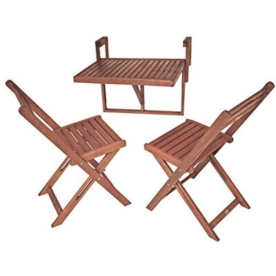 Jardinion Balkonhängetisch Set Berkley 3-teilig Braun Balkontisch hängend, Klapptisch Balkon wetterfest, geöltes Eukalyptusholz, robustes Balkonmöbel Set für Geländer Jardinion Balkonhängetisch Set Berkley 3-teilig Braun Balkontisch hängend, Klapptisch Balkon wetterfest, geöltes Eukalyptusholz, robustes Balkonmöbel Set für Geländer