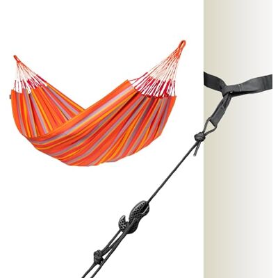 Siesta ® Brisa Klassische Doppel + Baum- & Pfosten-Befestigung Hängematte, handgefertigt in Kolumbien, mit 160 cm Breite für entspannte Momente drinnen und draußen. (Toucan) Siesta ® Brisa Klassische Doppel + Baum- & Pfosten-Befestigung Hängematte, handgefertigt in Kolumbien, mit 160 cm Breite für entspannte Momente drinnen und draußen. (Toucan)