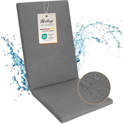 Herlag Hochlehner-Auflage Sunny 123x50x4cm Wetterfeste Gartenmöbelauflage Waschbarer Bezug mit RV Wasserfest & UV-Schutz für Hochlehner-Gartenstühle Öko Tex 100 1 Polster Grau Herlag Hochlehner-Auflage Sunny 123x50x4cm Wetterfeste Gartenmöbelauflage Waschbarer Bezug mit RV Wasserfest & UV-Schutz für Hochlehner-Gartenstühle Öko Tex 100 1 Polster Grau
