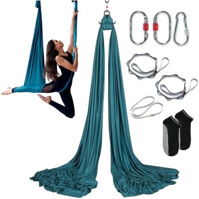 VEVOR Aerial Yoga Hängematte Set, Aerial Yogatuch für alle Fitnesslevel VEVOR Aerial Yoga Hängematte Set, Aerial Yogatuch für alle Fitnesslevel
