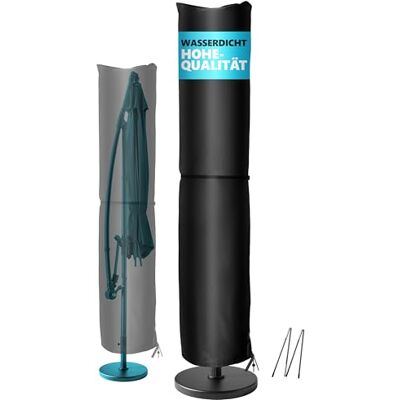 4smile Sonnenschirm Schutzhülle 2 bis 5m – 420D Oxford-Stoff Ampelschirm Schutzhülle, Wasserdicht, UV-beständig, Sonnenschirmhülle für Garten & Außenbereich, Schwarz 4smile Sonnenschirm Schutzhülle 2 bis 5m – 420D Oxford-Stoff Ampelschirm Schutzhülle, Wasserdicht, UV-beständig, Sonnenschirmhülle für Garten & Außenbereich, Schwarz