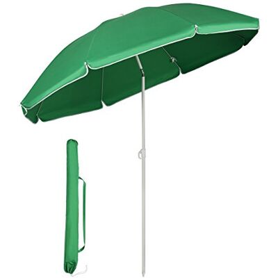 Sekey Sonnenschirm 160cm rund Strand mit Hülle, Knickbar & Höhenverstellung 22/19mm Alu-Schaft, 140g/m² Polyester, 8 Streben, windfest, GRS-zertifiziert, für Balkon/Garten/Terrasse, UPF50+ Sekey Sonnenschirm 160cm rund Strand mit Hülle, Knickbar & Höhenverstellung 22/19mm Alu-Schaft, 140g/m² Polyester, 8 Streben, windfest, GRS-zertifiziert, für Balkon/Garten/Terrasse, UPF50+