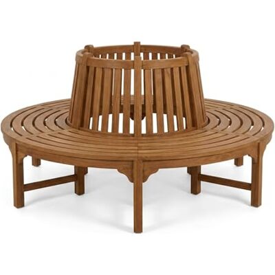 SAM Premium Baumbank Timo rund 220 cm, Teakholz massiv, 360° Rundbank um den Baum, wetterfeste Gartenbank für bis zu 10 Personen, Holzbank rund für Garten und Terrasse SAM Premium Baumbank Timo rund 220 cm, Teakholz massiv, 360° Rundbank um den Baum, wetterfeste Gartenbank für bis zu 10 Personen, Holzbank rund für Garten und Terrasse