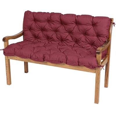 TexDeko ® Garden Bankauflage mit Rückenlehne Outdoor 180x50x50cm Bordeaux Sitzpolster für Gartenbank, wasserabweisend, UV beständig, In- & Outdoor Auflage, mit Rückenkissen, formstabile Sitzkissen TexDeko ® Garden Bankauflage mit Rückenlehne Outdoor 180x50x50cm Bordeaux Sitzpolster für Gartenbank, wasserabweisend, UV beständig, In- & Outdoor Auflage, mit Rückenkissen, formstabile Sitzkissen