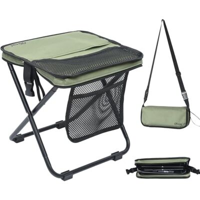 OTraki Tragbarer Klapphocker Faltbar Camping Hocker mit Aufbewahrungstasche, Faltbarer Rucksackhocker TragfäHigkeit 120Kg Outdoor Klappstuhl für Bergsteigen Angeln Reisen Wandern Grillen (Grün) OTraki Tragbarer Klapphocker Faltbar Camping Hocker mit Aufbewahrungstasche, Faltbarer Rucksackhocker TragfäHigkeit 120Kg Outdoor Klappstuhl für Bergsteigen Angeln Reisen Wandern Grillen (Grün)