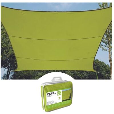 Perel Sonnensegel 5 x 5 m, quadratisch für Garten und Terrasse, wasserabweisendes Polyester 160 g/m2, UV-Schutz 90%, atmungsaktives Sonnensegel mit Edelstahl O-Ringen, limettengrün Perel Sonnensegel 5 x 5 m, quadratisch für Garten und Terrasse, wasserabweisendes Polyester 160 g/m2, UV-Schutz 90%, atmungsaktives Sonnensegel mit Edelstahl O-Ringen, limettengrün