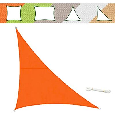 casa pura Sonnensegel 5 x 5 x 7 m, Orange inkl. Befestigungsmaterial Dreieck Reißfestes Polyester-Gewebe Wasserabweisend imprägniert Sonnenschutz casa pura Sonnensegel 5 x 5 x 7 m, Orange inkl. Befestigungsmaterial Dreieck Reißfestes Polyester-Gewebe Wasserabweisend imprägniert Sonnenschutz