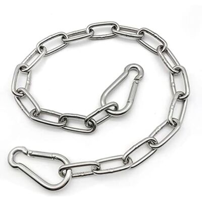 MIKMAYTOO Robuste Edelstahlkette für Zuhause, Schaukel, Haustiere, Camping (1, 4 mm 0,5 m) MIKMAYTOO Robuste Edelstahlkette für Zuhause, Schaukel, Haustiere, Camping (1, 4 mm 0,5 m)