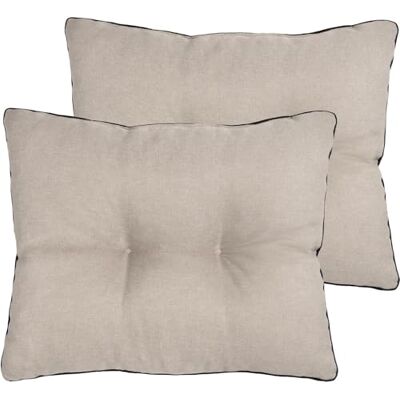 normani 1/2 x Rückenkissen für Gartenstuhl & Loungemöbel mit weicher Füllung 7 cm – Made in Europe Beige 58 cm x 40 cm x 7 cm normani 1/2 x Rückenkissen für Gartenstuhl & Loungemöbel mit weicher Füllung 7 cm – Made in Europe Beige 58 cm x 40 cm x 7 cm