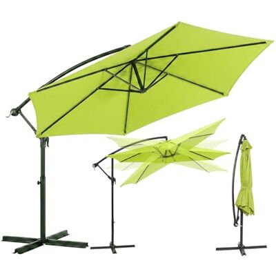 Sekey Ampelschirm 300 cm mit neigbarem Schirmdach, Sonnenschirm mit 48mm Alu-Mast & 6x Stahlstreben,Garten Terrassen Schirm rund knickbar, inkl. Zusatzgurt gegen Wackeln Sekey Ampelschirm 300 cm mit neigbarem Schirmdach, Sonnenschirm mit 48mm Alu-Mast & 6x Stahlstreben,Garten Terrassen Schirm rund knickbar, inkl. Zusatzgurt gegen Wackeln