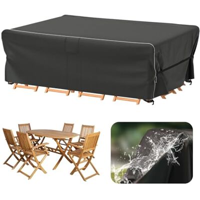 Velway Gartenmöbel Abdeckung Wasserdicht 200x160x74cm Winddicht Schutzhülle mit Reflektierender Streifen 600D Oxford Möbelsets Abdeckung Staubfest Abdeckhauben für Gartentisch Sitzgruppe Schwarz Velway Gartenmöbel Abdeckung Wasserdicht 200x160x74cm Winddicht Schutzhülle mit Reflektierender Streifen 600D Oxford Möbelsets Abdeckung Staubfest Abdeckhauben für Gartentisch Sitzgruppe Schwarz