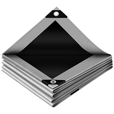 WOLTU Abdeckplane Wasserdicht mit Ösen Reißfest 3x4m Grau-schwarz 180g/m²; PE; UV-stabil; abwaschbar; für Möbel/Grill/Pool/Trampolin WOLTU Abdeckplane Wasserdicht mit Ösen Reißfest 3x4m Grau-schwarz 180g/m²; PE; UV-stabil; abwaschbar; für Möbel/Grill/Pool/Trampolin