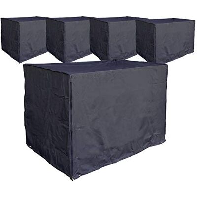QUICK STAR 5 x Gitterbox Abdeckung 125x85x87cm Schwarz Schutzhülle Abdeckplane QUICK STAR 5 x Gitterbox Abdeckung 125x85x87cm Schwarz Schutzhülle Abdeckplane