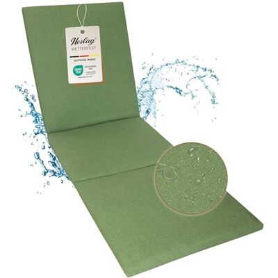 Herlag Sunny Liegenauflage 200x60x4 cm wetterfest & UV-beständig wasserfest waschbarer Bezug mit Reißverschluss Auflage für Gartenliege & Sonnenliege Öko-Tex 100 Oliv Herlag Sunny Liegenauflage 200x60x4 cm wetterfest & UV-beständig wasserfest waschbarer Bezug mit Reißverschluss Auflage für Gartenliege & Sonnenliege Öko-Tex 100 Oliv
