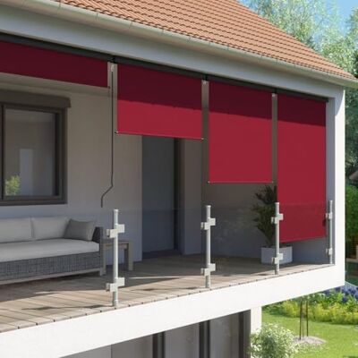 empasa Senkrechtmarkise Master Vertikalmarkise Balkonmarkise Sonnenschutz Balkonsichtschutz Sichtschutz Balkonrollo Rollo mit Handkurbel, Farbe:weinrot, Größe:240 x 250 cm empasa Senkrechtmarkise Master Vertikalmarkise Balkonmarkise Sonnenschutz Balkonsichtschutz Sichtschutz Balkonrollo Rollo mit Handkurbel, Farbe:weinrot, Größe:240 x 250 cm