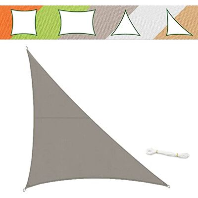 casa pura Sonnensegel 3,6 x 3,6 x 5,1 m, Grau inkl. Befestigungsmaterial Dreieck Reißfestes Polyester-Gewebe Wasserabweisend imprägniert Sonnenschutz casa pura Sonnensegel 3,6 x 3,6 x 5,1 m, Grau inkl. Befestigungsmaterial Dreieck Reißfestes Polyester-Gewebe Wasserabweisend imprägniert Sonnenschutz