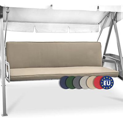 Beautissu Hollywoodschaukel 3 Sitzer Polsterauflagen 2er Set Sitzkissen 180x50cm Natur waschbare Outdoor Auflage & Rückenkissen Sitzpolster für Reißverschluss Gartenschaukel Ersatzpolster Loft HS Beautissu Hollywoodschaukel 3 Sitzer Polsterauflagen 2er Set Sitzkissen 180x50cm Natur waschbare Outdoor Auflage & Rückenkissen Sitzpolster für Reißverschluss Gartenschaukel Ersatzpolster Loft HS