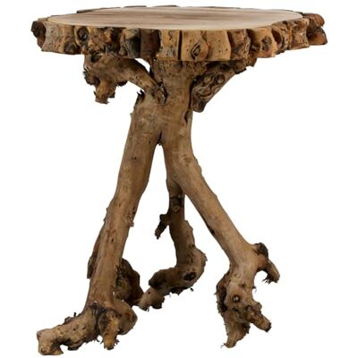 GILDE Beistelltisch Barba aus Holz oval naturfarben Höhe 42cm x Breite 35cm Ablagetisch GILDE Beistelltisch Barba aus Holz oval naturfarben Höhe 42cm x Breite 35cm Ablagetisch