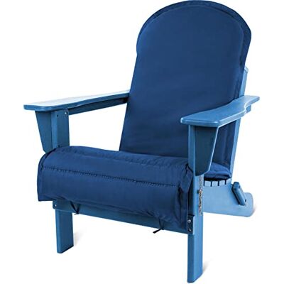 normani Faltbarer Adirondack Muskoka Gartenstuhl aus recyceltem Material Gartensessel mit passender Auflage Klappbarer Outdoor Stuhl Blau Einheitsgröße normani Faltbarer Adirondack Muskoka Gartenstuhl aus recyceltem Material Gartensessel mit passender Auflage Klappbarer Outdoor Stuhl Blau Einheitsgröße
