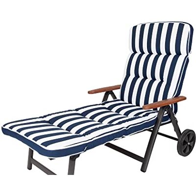 KETTLER KETTtex 2155 Auflage Rollliegen Alicante Blockstreifen blau-weiß Sitzpolster 200x65x9 cm (ohne Liege) KETTLER KETTtex 2155 Auflage Rollliegen Alicante Blockstreifen blau-weiß Sitzpolster 200x65x9 cm (ohne Liege)