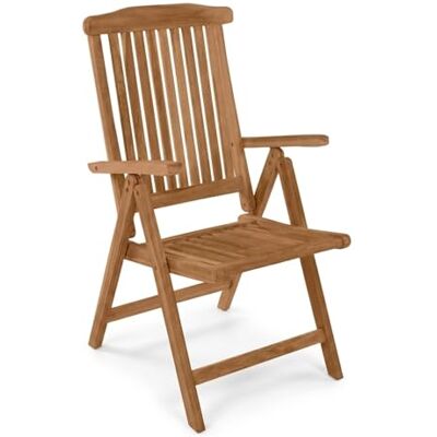 SAM Premium Hochlehner Aruba, Teakholz massiv lackiert, Klappstuhl Gartenstuhl, 5-Fach Verstellbar mit Armlehnen bis 150 kg, wetterfest für Garten Terrasse Balkon Outdoor, Unikat SAM Premium Hochlehner Aruba, Teakholz massiv lackiert, Klappstuhl Gartenstuhl, 5-Fach Verstellbar mit Armlehnen bis 150 kg, wetterfest für Garten Terrasse Balkon Outdoor, Unikat