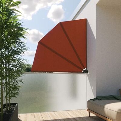 empasa Balkonfächer Sichtschutz Sonnenschutz Balkonsichtschutz Balkonmarkise Trennwand mit Wandhalterung, Farbe:terracotta, Größe:140 x 140 cm empasa Balkonfächer Sichtschutz Sonnenschutz Balkonsichtschutz Balkonmarkise Trennwand mit Wandhalterung, Farbe:terracotta, Größe:140 x 140 cm