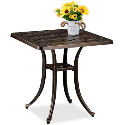 Relaxdays Antiker quadratischer Gartentisch - 53x54x54 cm Relaxdays Antiker quadratischer Gartentisch - 53x54x54 cm