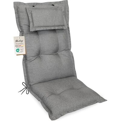 Herlag Hochlehner-Gartenstuhlauflage AVA Sun-Guard 123x50x9cm UV-Schutz gegen Ausbleichen Extra Dicke Sitzauflage 9 cm mit Kopfpolster Polsterauflage Deluxe-Komfort Öko Tex 100 Silber Herlag Hochlehner-Gartenstuhlauflage AVA Sun-Guard 123x50x9cm UV-Schutz gegen Ausbleichen Extra Dicke Sitzauflage 9 cm mit Kopfpolster Polsterauflage Deluxe-Komfort Öko Tex 100 Silber