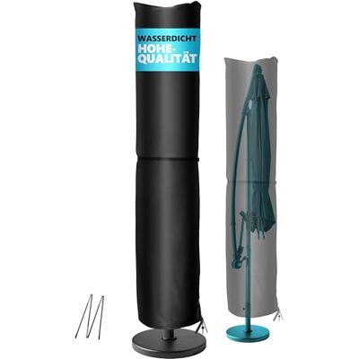 4smile Sonnenschirm Schutzhülle für 2 bis 5 m, 420D-Oxford-Stoff – Strapazierfähige Ampelschirm Schutzhülle, Wasserdicht, UV-beständig, Abdeckung für Garten & Außenbereich, Schwarz 4smile Sonnenschirm Schutzhülle für 2 bis 5 m, 420D-Oxford-Stoff – Strapazierfähige Ampelschirm Schutzhülle, Wasserdicht, UV-beständig, Abdeckung für Garten & Außenbereich, Schwarz