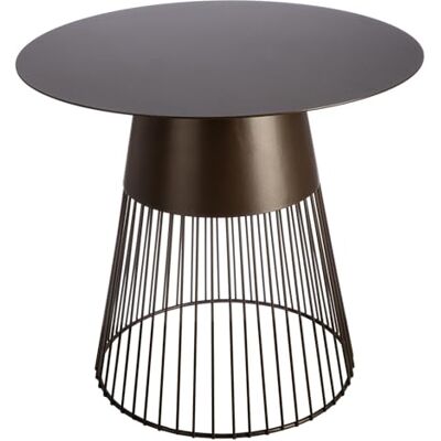 GILDE Beistelltisch Glarus rund Metall Dunkelbraun matt Höhe 45cm x Ø 50cm Tisch für den Wohnzimmer GILDE Beistelltisch Glarus rund Metall Dunkelbraun matt Höhe 45cm x Ø 50cm Tisch für den Wohnzimmer