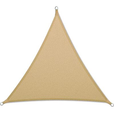 Floordirekt Wasserabweisendes Sonnensegel 3 x 3 x 3 m, Sand Dreieckig für Garten, Terrasse und Balkon UV-abweisend & wetterfest Floordirekt Wasserabweisendes Sonnensegel 3 x 3 x 3 m, Sand Dreieckig für Garten, Terrasse und Balkon UV-abweisend & wetterfest