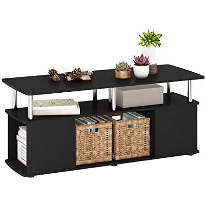 Furinno JAYA Utility Design Couchtisch, Americano/Chrom, 48 (D) x 119.9 (W) x 51.1 (H) cm Furinno JAYA Utility Design Couchtisch, Americano/Chrom, 48 (D) x 119.9 (W) x 51.1 (H) cm