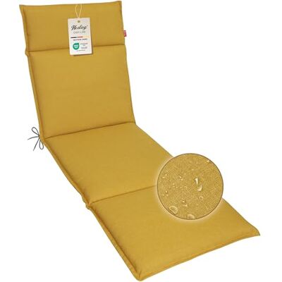 Herlag Gartenstuhlauflage Bea Liege 190x60x4,5cm Wasserabweisende Gartenmöbelauflage mit Fleckschutz Stärke 4,5cm Polster für Sonnenliege Easy-Line Öko Tex 100 Senfgelb Herlag Gartenstuhlauflage Bea Liege 190x60x4,5cm Wasserabweisende Gartenmöbelauflage mit Fleckschutz Stärke 4,5cm Polster für Sonnenliege Easy-Line Öko Tex 100 Senfgelb