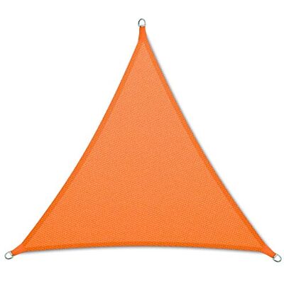 Floordirekt Wasserabweisendes Sonnensegel 5 x 5 x 7 m, Orange Dreieckig für Garten, Terrasse und Balkon UV-abweisend & wetterfest Floordirekt Wasserabweisendes Sonnensegel 5 x 5 x 7 m, Orange Dreieckig für Garten, Terrasse und Balkon UV-abweisend & wetterfest