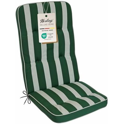 Herlag Hochlehner-Polsterauflage Tilly 123x50x7cm Stuhlauflage Blockstreifen 7cm Auflage Hochlehner-Gartenstuhl Deluxe-Serie extra hoher Komfort Öko Tex 100 Grün-Gestreift Herlag Hochlehner-Polsterauflage Tilly 123x50x7cm Stuhlauflage Blockstreifen 7cm Auflage Hochlehner-Gartenstuhl Deluxe-Serie extra hoher Komfort Öko Tex 100 Grün-Gestreift