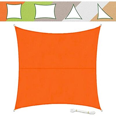 casa pura Sonnensegel 3 x 3 m, Orange inkl. Befestigungsmaterial Quadrat Reißfestes Polyester-Gewebe Wasserabweisend imprägniert Sonnenschutz casa pura Sonnensegel 3 x 3 m, Orange inkl. Befestigungsmaterial Quadrat Reißfestes Polyester-Gewebe Wasserabweisend imprägniert Sonnenschutz