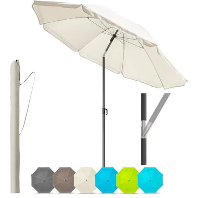 4smile Sonnenschirm Strand Ø 160 cm, Beige UPF 50+ Strandschirm, sicherer Sonnenschutz Strand, Strandschirm windfest stabil Sonnenschirm mit Schutzhülle 4smile Sonnenschirm Strand Ø 160 cm, Beige UPF 50+ Strandschirm, sicherer Sonnenschutz Strand, Strandschirm windfest stabil Sonnenschirm mit Schutzhülle