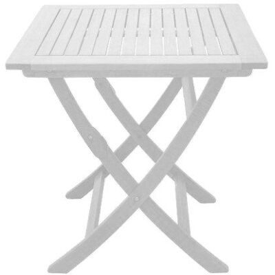 Sedex Catar Klapptisch 60x60 cm aus Eukalyptus Weiß Gewischt Sedex Catar Klapptisch 60x60 cm aus Eukalyptus Weiß Gewischt